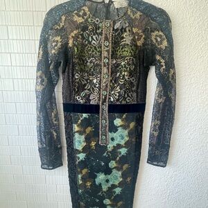 Elegant Lace Dress with Floral Patterns